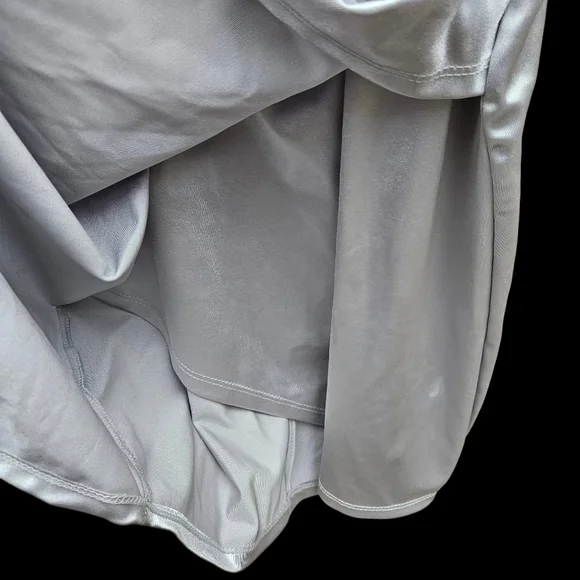 E.L.H STUDIO Elegant Silver Draped Dress Women Size S - Picture 9 of 15